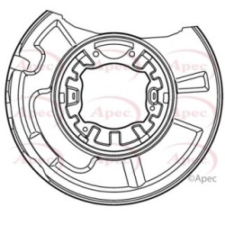 Brake Disc Splash Panel APEC ASG1016 for MERCEDES CLS