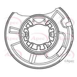 Brake Disc Splash Panel APEC ASG1017 for MERCEDES CLS