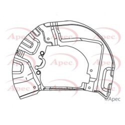 Brake Disc Splash Panel APEC ASG1022 for BMW 5 OE 34116767647