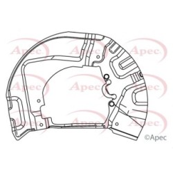 Brake Disc Splash Panel APEC ASG1023 for BMW 5 OE 34116767648