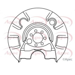 Brake Disc Splash Panel APEC ASG1039 for SEAT
