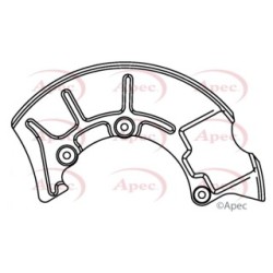Brake Disc Splash Panel APEC ASG1043 for AUDI