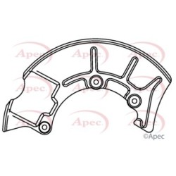 Brake Disc Splash Panel APEC ASG1044 for AUDI
