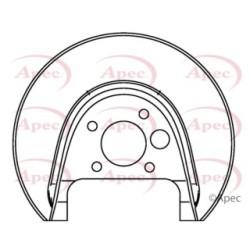 Brake Disc Splash Panel APEC ASG1046 for AUDI