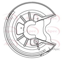 Brake Disc Splash Panel APEC ASG1047 for AUDI