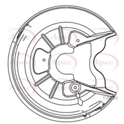 Brake Disc Splash Panel APEC ASG1048 for AUDI