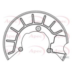 Brake Disc Splash Panel APEC ASG1049 for AUDI