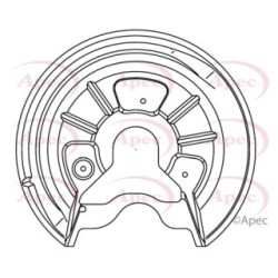 Brake Disc Splash Panel APEC ASG1051 for AUDI