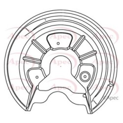 Brake Disc Splash Panel APEC ASG1052 for AUDI