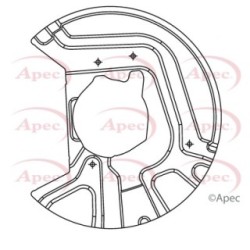 Brake Disc Splash Panel APEC ASG1072 for BMW X3 OE 34113411872