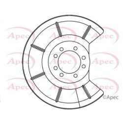 Brake Disc Splash Panel APEC ASG1096 for FORD