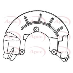 Brake Disc Splash Panel APEC ASG1143 for AUDI