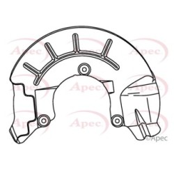 Brake Disc Splash Panel APEC ASG1144 for AUDI