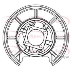 Brake Disc Splash Panel APEC ASG1165 for MERCEDES A-CLASS