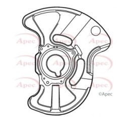 Brake Disc Splash Panel APEC ASG1167 for MERCEDES OE A2034200144