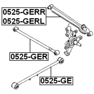 Control Trailing Arm Wheel Suspension - FEBEST 0525GERL