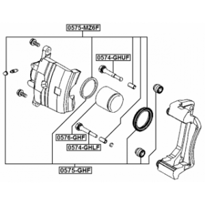 Guide Bolt Brake Caliper - FEBEST 0574GHLF