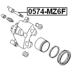 Guide Bolt Brake Caliper - FEBEST 0574MZ6F