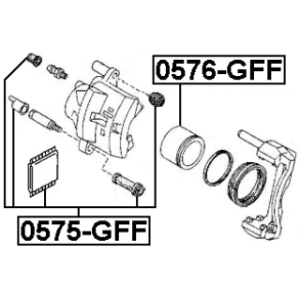 Piston Brake Caliper - FEBEST 0576GFF