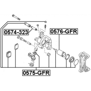 Piston Brake Caliper - FEBEST 0576GFR