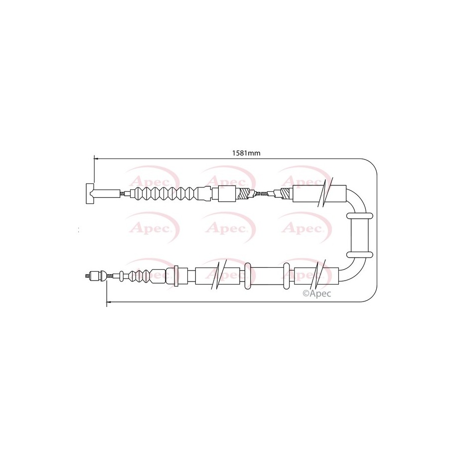 Handbrake Cable APEC CAB1007 for ALFA ROMEO GTV