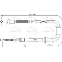 Handbrake Cable APEC CAB1109 for FIAT GRANDE