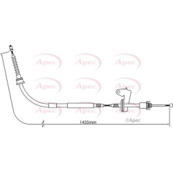 Handbrake Cable APEC CAB1299 for MINI MINI OE 34406777400