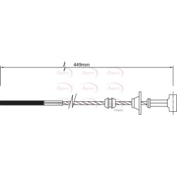 Handbrake Cable APEC CAB1463 for VAUXHALL COMBO OE 522013