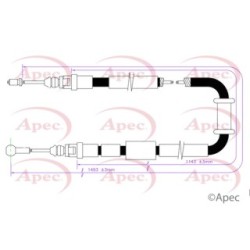 Handbrake Cable APEC CAB1755 for VAUXHALL