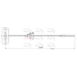 Handbrake Cable APEC CAB1835 for MITSUBISHI L200
