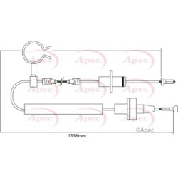 Control Cable Pull APEC CAB5002 for FORD ESCORT OE 1003428