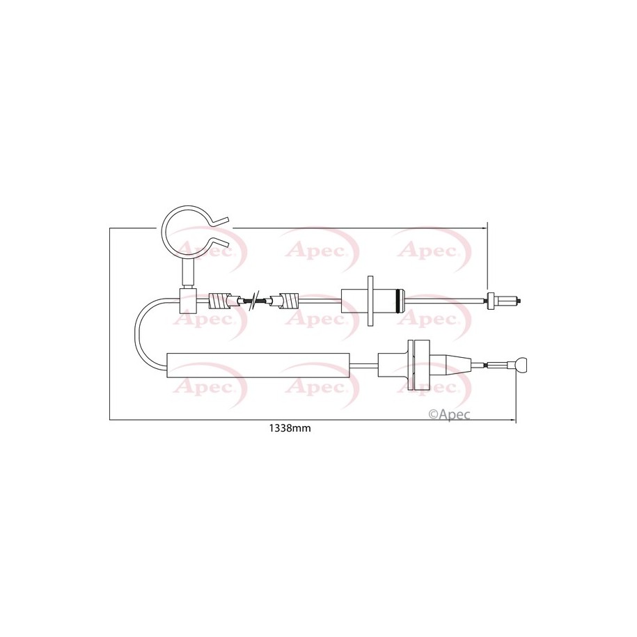 Control Cable Pull APEC CAB5002 for FORD ESCORT OE 1003428
