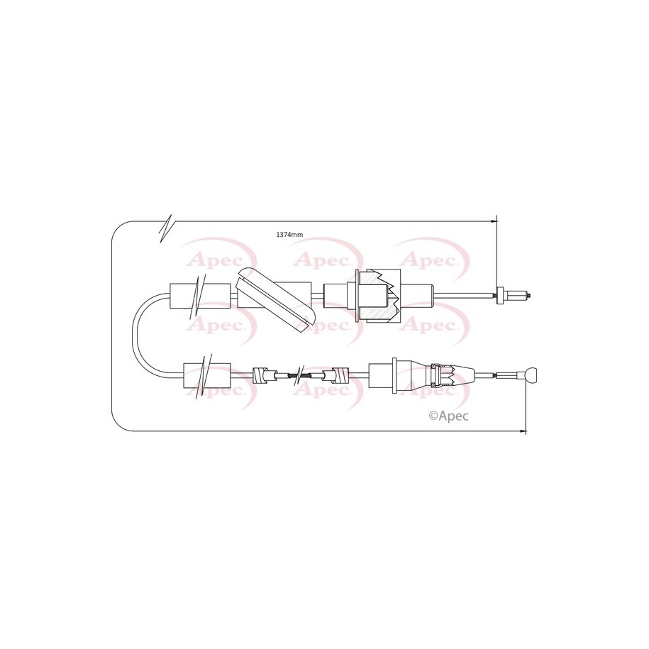 Control Cable Pull APEC CAB5003 for FORD TRANSIT OE 6156503