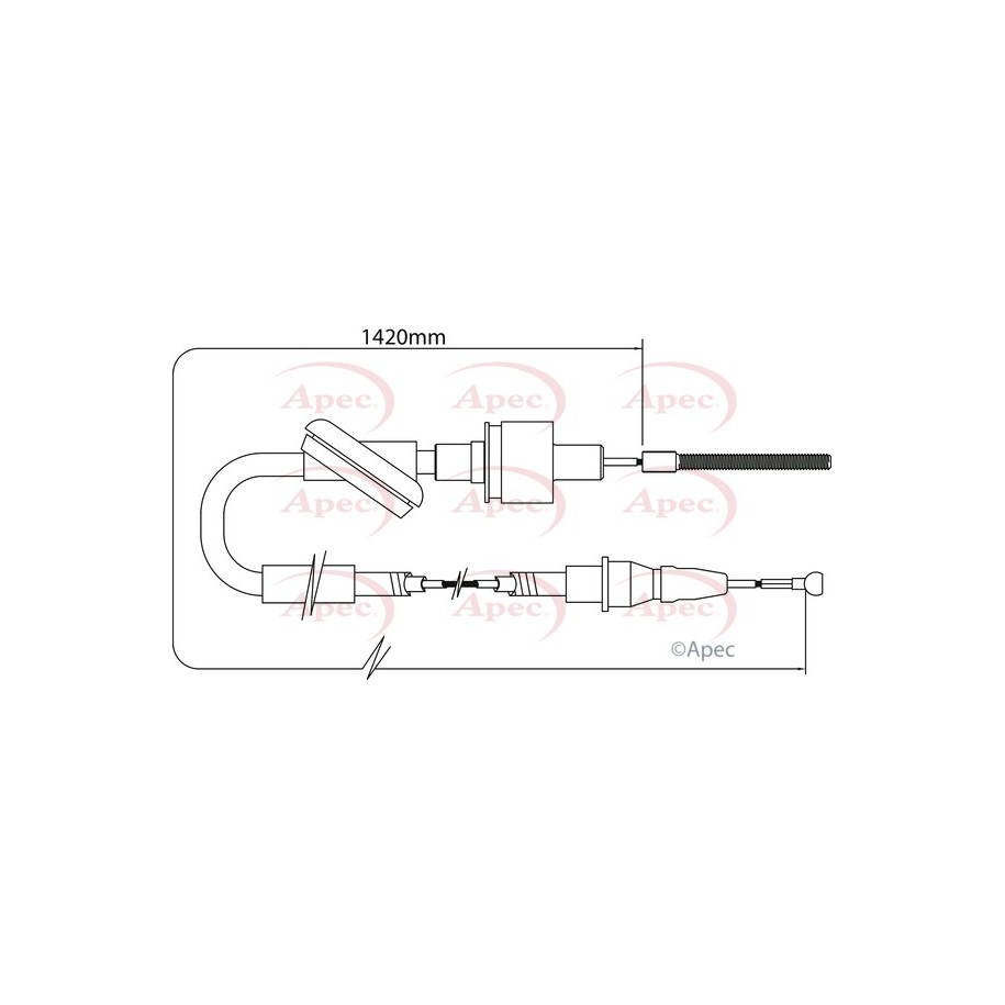 Control Cable Pull APEC CAB5004 for FORD TRANSIT OE 1011806