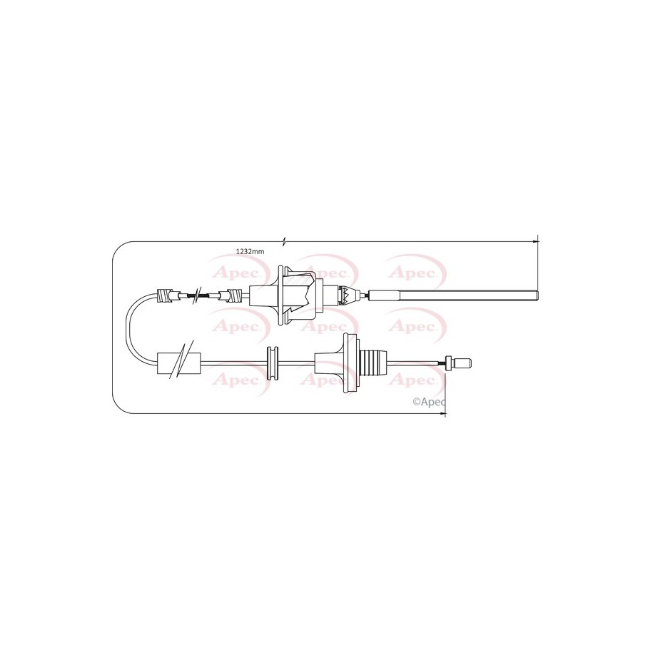 Control Cable Pull APEC CAB5006 for VAUXHALL CORSA OE 669020
