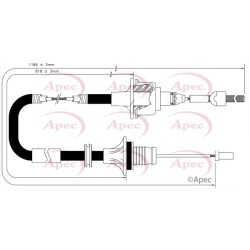 Control Cable Pull APEC CAB5007 for VAUXHALL OE 669188
