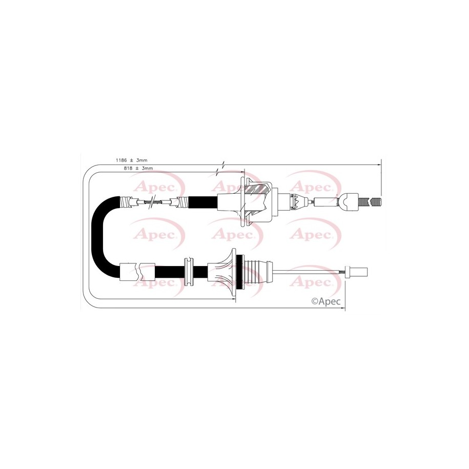 Control Cable Pull APEC CAB5007 for VAUXHALL OE 669188