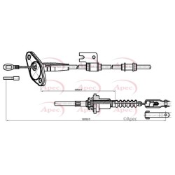 Control Cable Pull APEC CAB5011 for KIA PICANTO OE 4151007900
