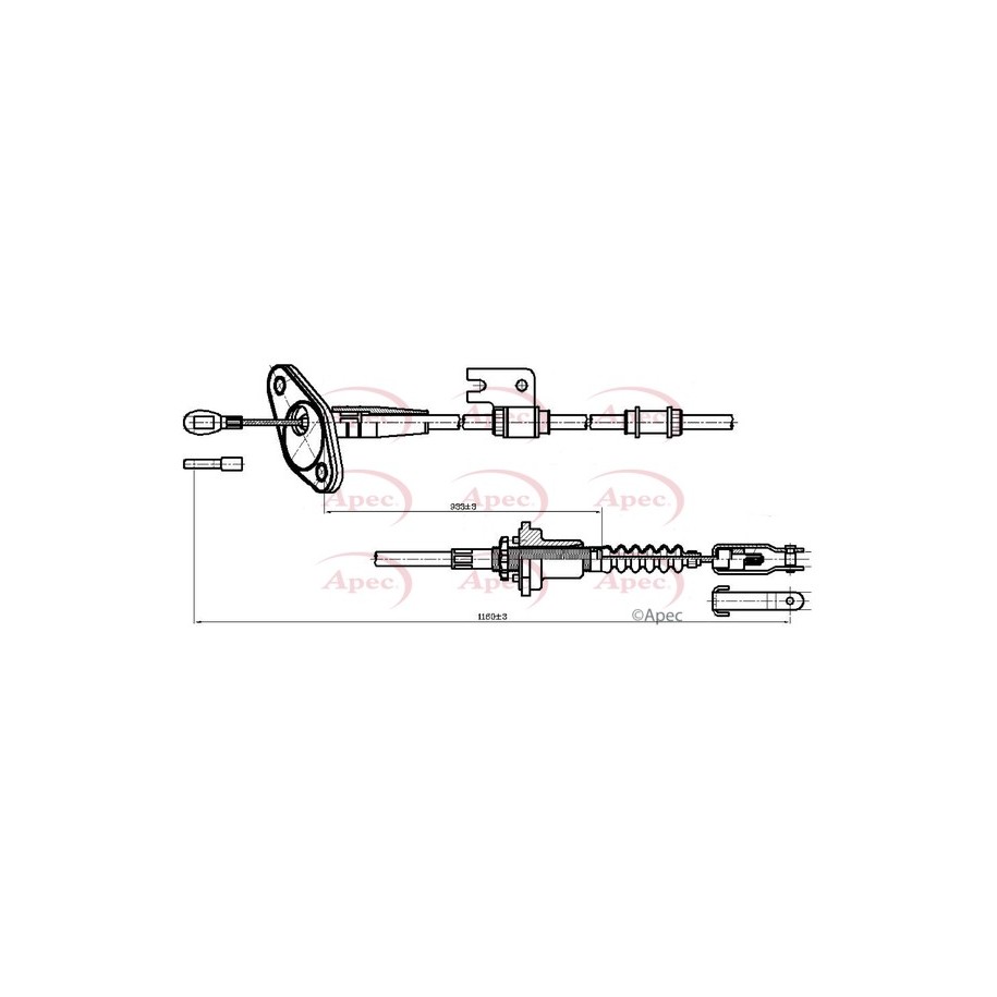 Control Cable Pull APEC CAB5011 for KIA PICANTO OE 4151007900