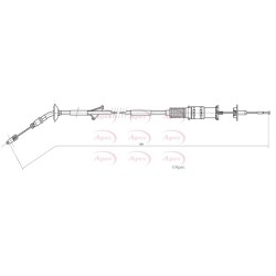 Control Cable Pull APEC CAB5018 for VW GOLF