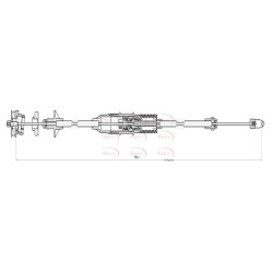 Control Cable Pull APEC CAB5019 for PEUGEOT 106 OE 2150V0