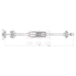 Control Cable Pull APEC CAB5020 for CITROEN