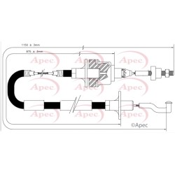 Control Cable Pull APEC CAB5024 for BEDFORD