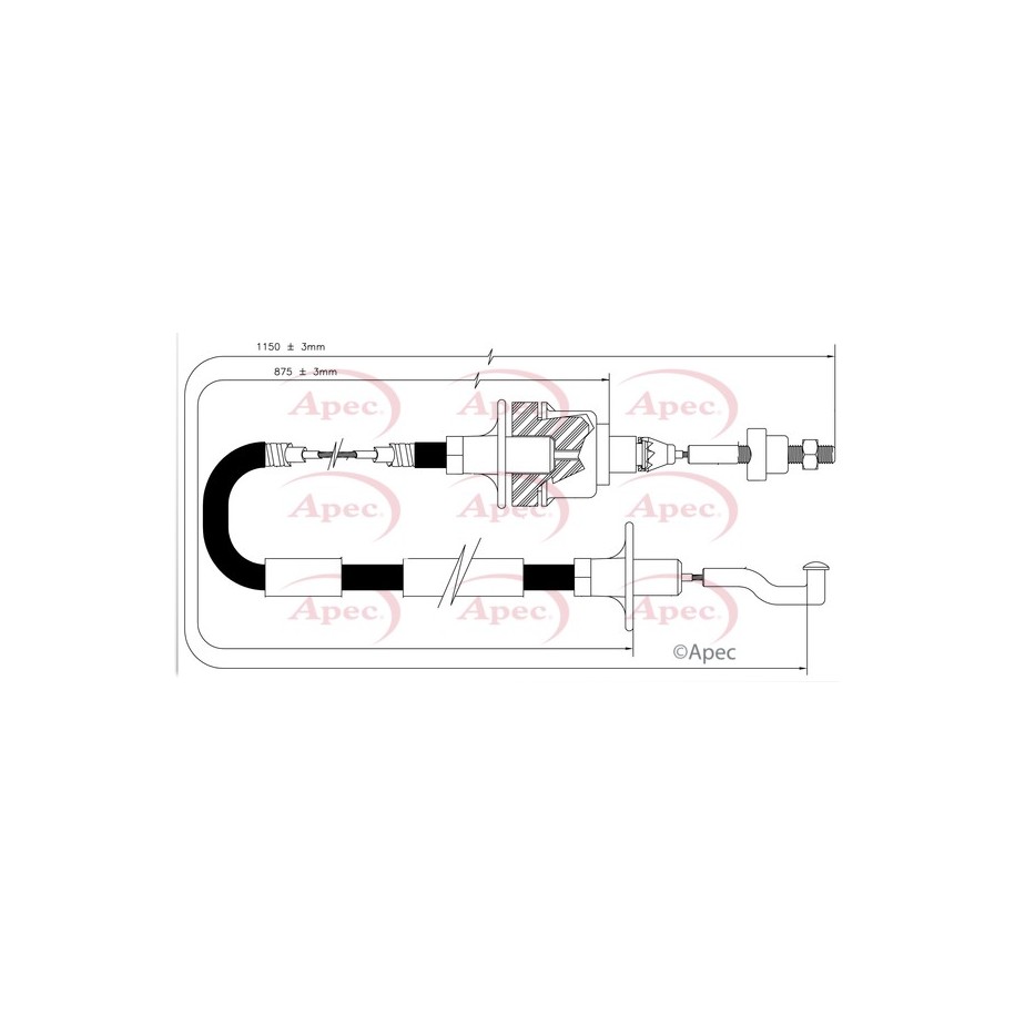 Control Cable Pull APEC CAB5024 for BEDFORD