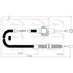 Control Cable Pull APEC CAB5025 for FORD ESCORT OE 6055426