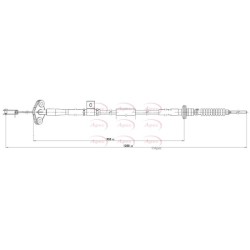 Control Cable Pull APEC CAB5028 for VAUXHALL AGILA OE 93195011