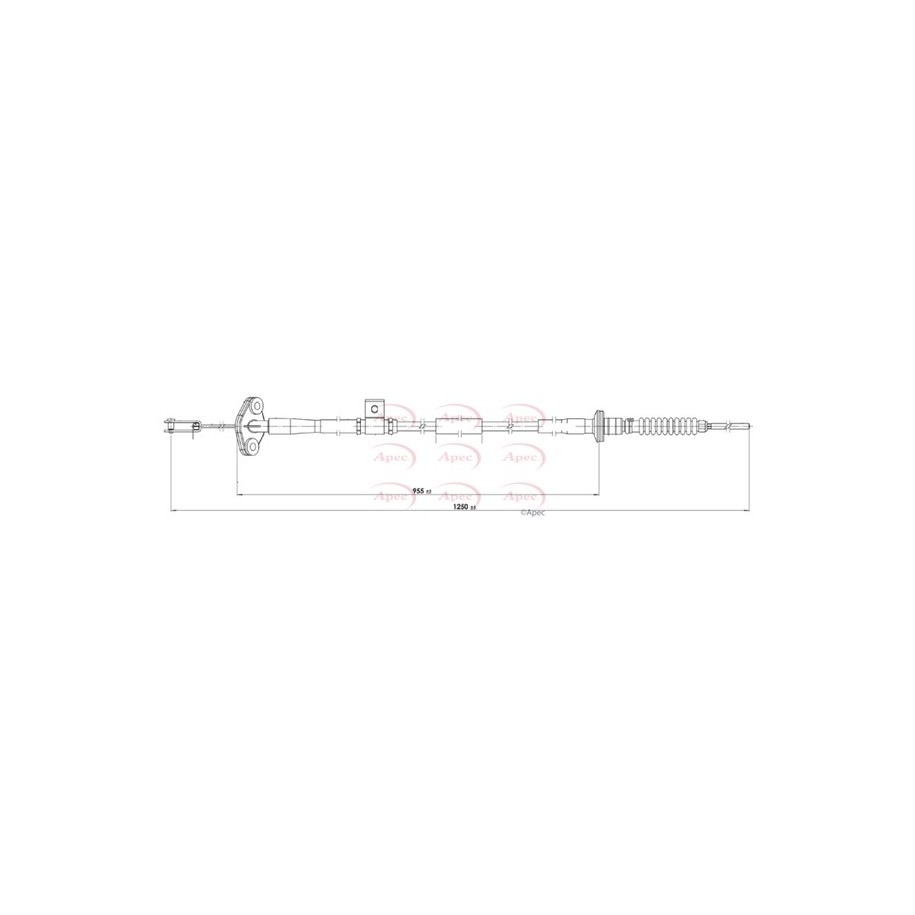 Control Cable Pull APEC CAB5028 for VAUXHALL AGILA OE 93195011