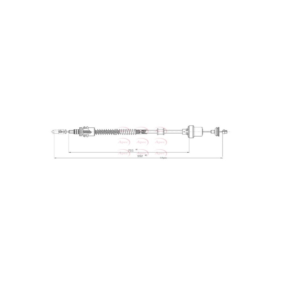 Control Cable Pull APEC CAB5029 for MG