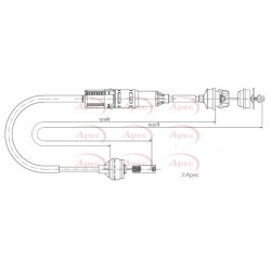 Control Cable Pull APEC CAB5030 for PEUGEOT 306 OE 2150Z0