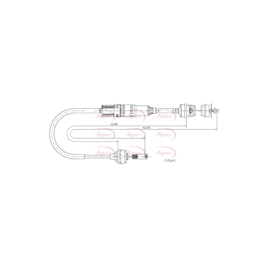 Control Cable Pull APEC CAB5030 for PEUGEOT 306 OE 2150Z0